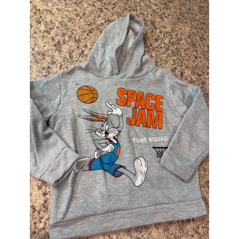 Vintage Space Jam A New Legacy Bugs Bunny Tune Squad Kids Hoodie Size 4/5